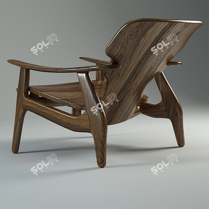 Sergio Rodrigues Diz Armchair 3D model image 2