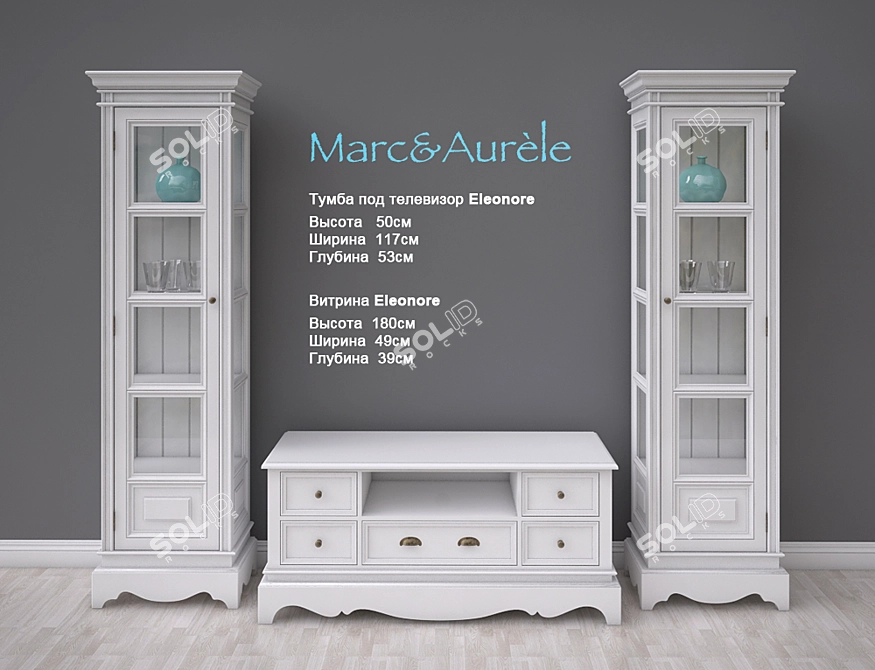  Eleonore Collection: Marc & Aurele Living Room Furniture 3D model image 1