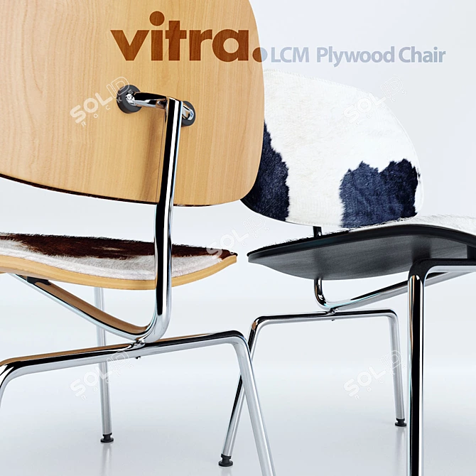 Plywood Chair LCM: Sleek and Comfortable 3D model image 3