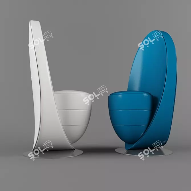 Modern Ellipse Chair 3D model image 1