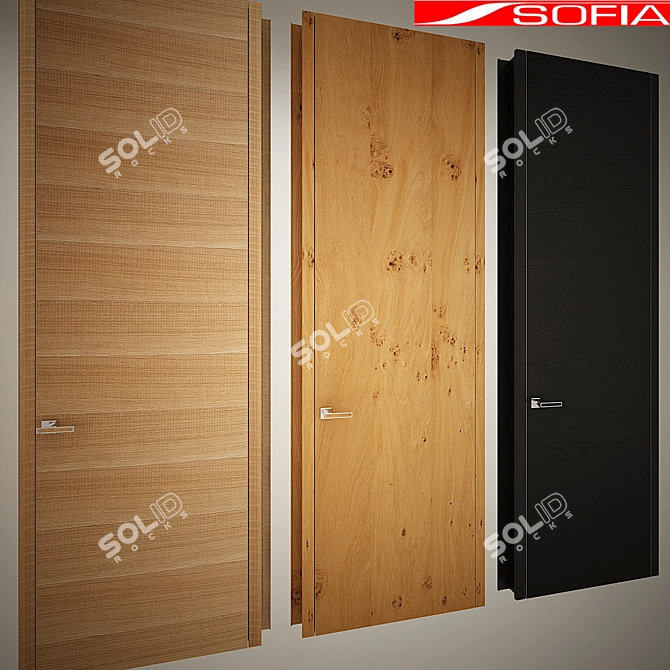 Sofia Skyline: Modern Door Collection 3D model image 2