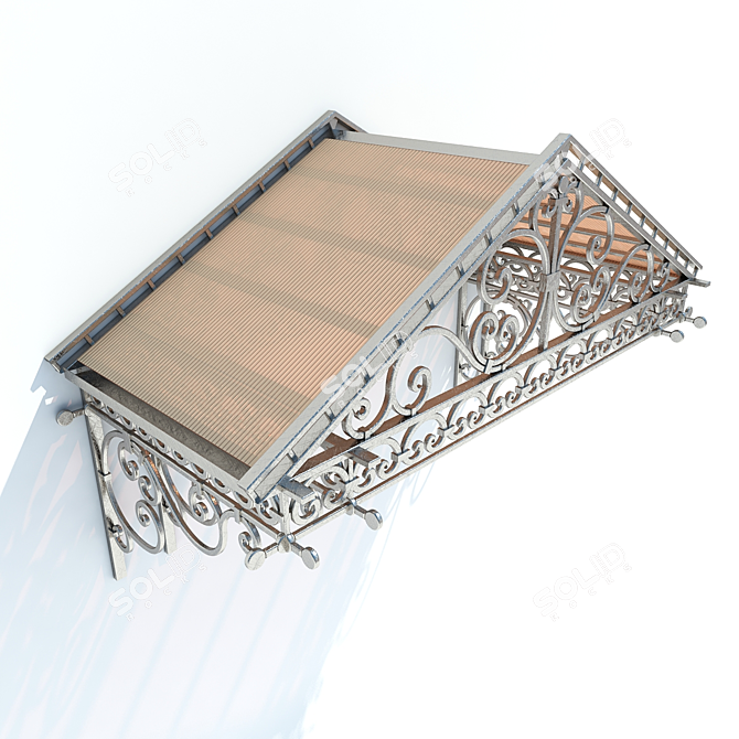 Plastic Roof Cover Visor 3D model image 3