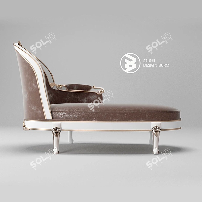 Classic Restful Bed 3D model image 1