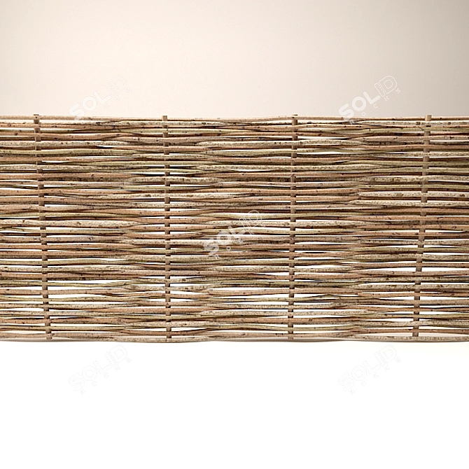 Woven Willow Fence | Decorative Panel 3D model image 2