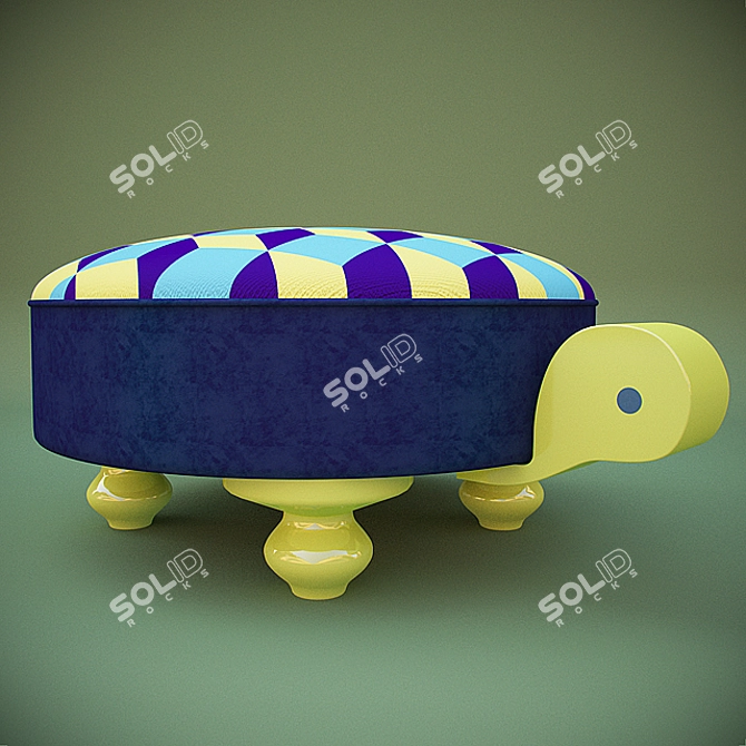 Child's Turtle Ottoman 3D model image 1