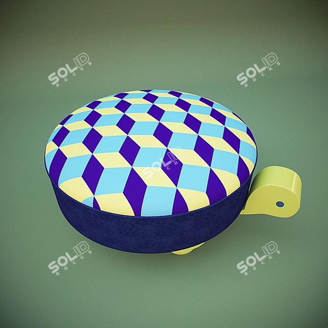 Child's Turtle Ottoman 3D model image 2