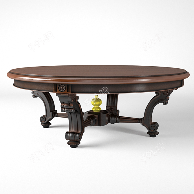 Classic Round Coffee Table 3D model image 1