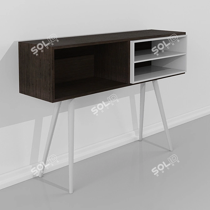 Sleek Olivia Console Table 3D model image 2