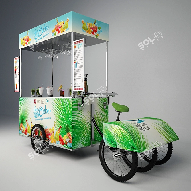 Mobile Kiosk: Convenience on Wheels 3D model image 2