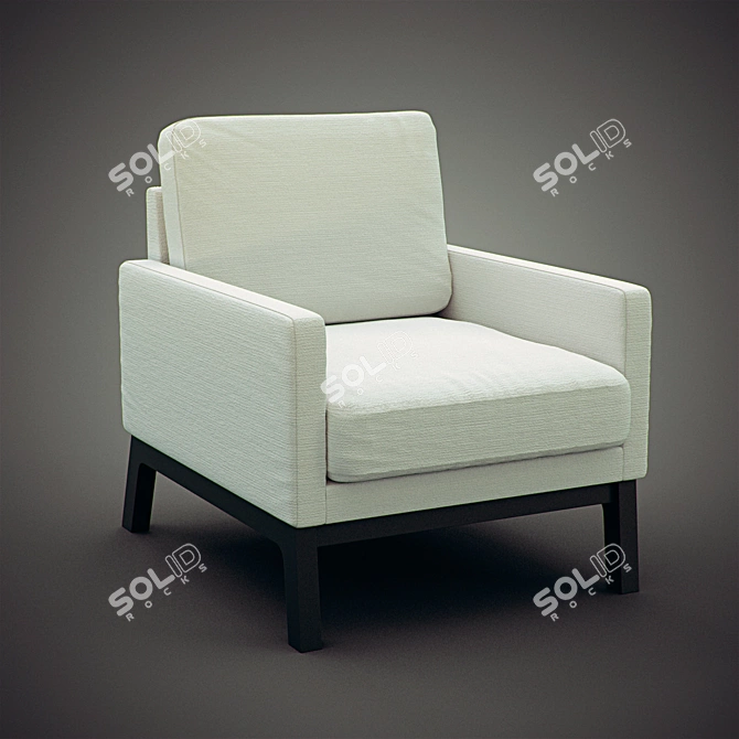 URBN Liva Lounge Chair: Sleek & Stylish Seating 3D model image 1