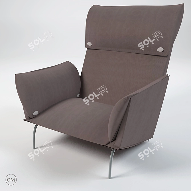 Goia Armchair: Sleek Design for Modern Interiors 3D model image 1