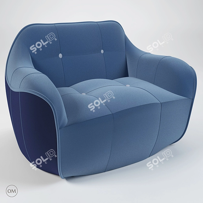 Arbel's Ovvo Armchair: Modern Elegance 3D model image 1