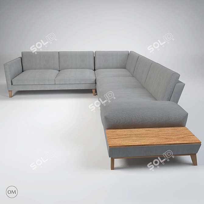 Arbel's Slim Sofa: Sleek Comfort for Modern Spaces 3D model image 1