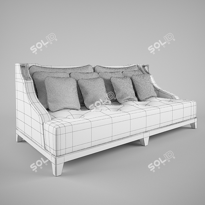 Elegant Albert Basso Sofa 3D model image 3