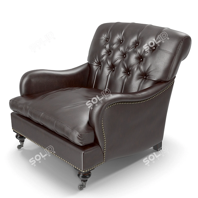 Elegant Caledonian Club Chair 3D model image 1