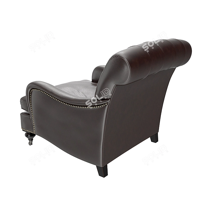 Elegant Caledonian Club Chair 3D model image 3