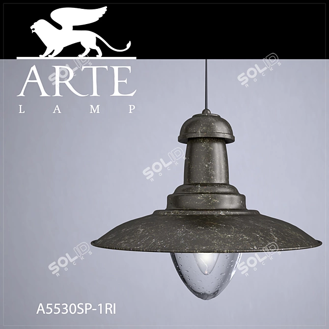 Elegant Modern Pendant Lamp 3D model image 1