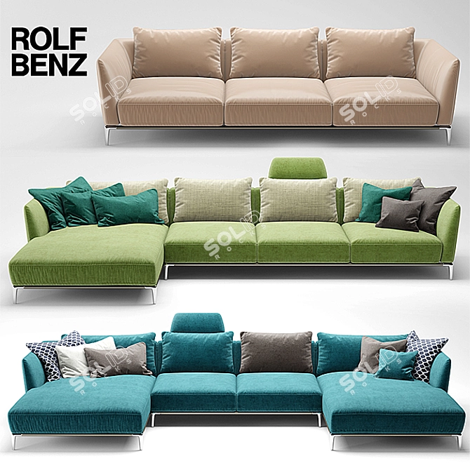 Title: MODULAR SOFA | ROLF BENZ SCALA 3D model image 1