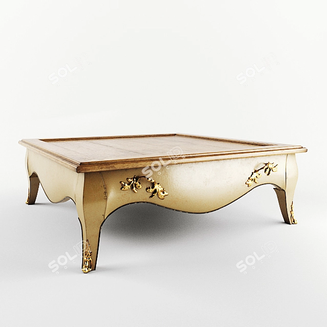 Elegant Volutes Coffee Table 3D model image 2