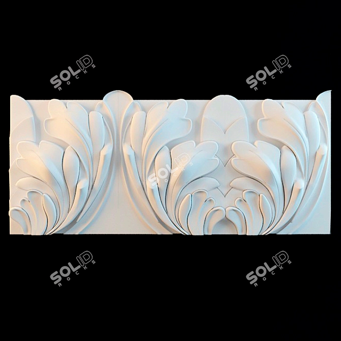 Elegant Molded Accent 3D model image 1