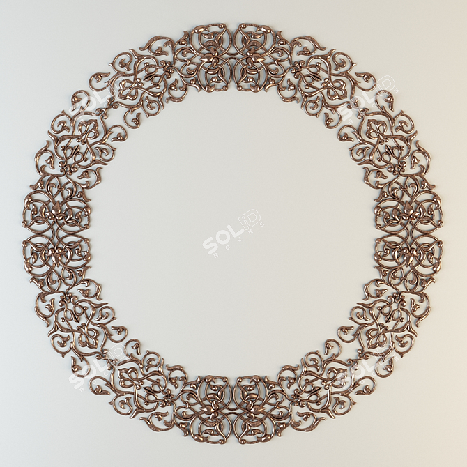 Elegant Arabic Ornament 3D model image 2