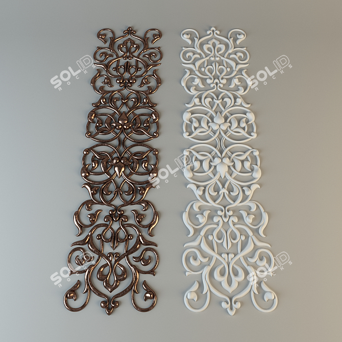 Elegant Arabic Ornament 3D model image 3