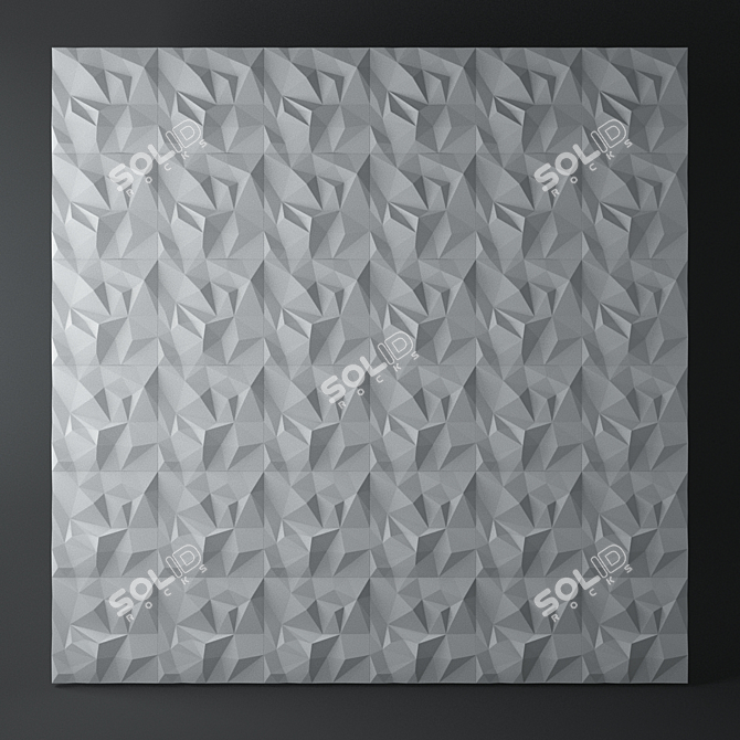 Triangular 3D Wall Art 3D model image 1