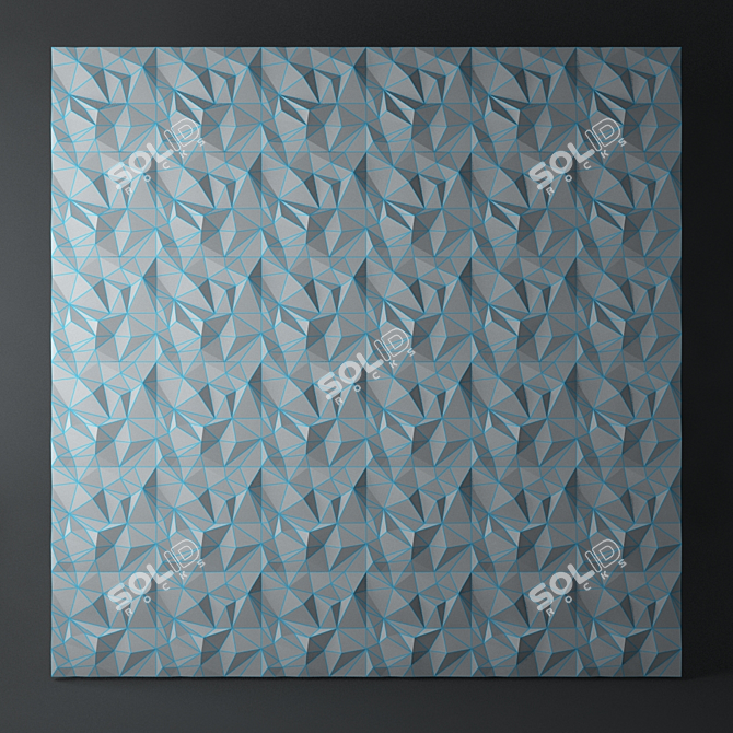 Triangular 3D Wall Art 3D model image 2