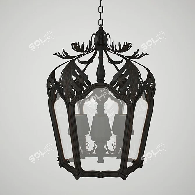 Elegant Chelini Chandelier - Model 1243 3D model image 1