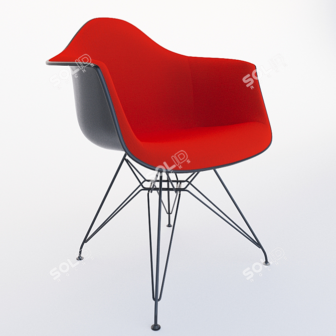 Modern Elegance: VITRA Eames Plastic Armchair 3D model image 1