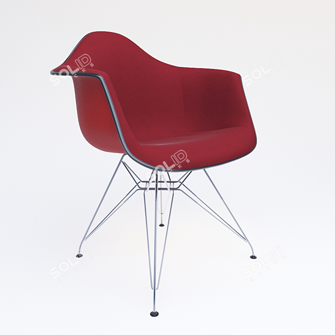 Modern Elegance: VITRA Eames Plastic Armchair 3D model image 2