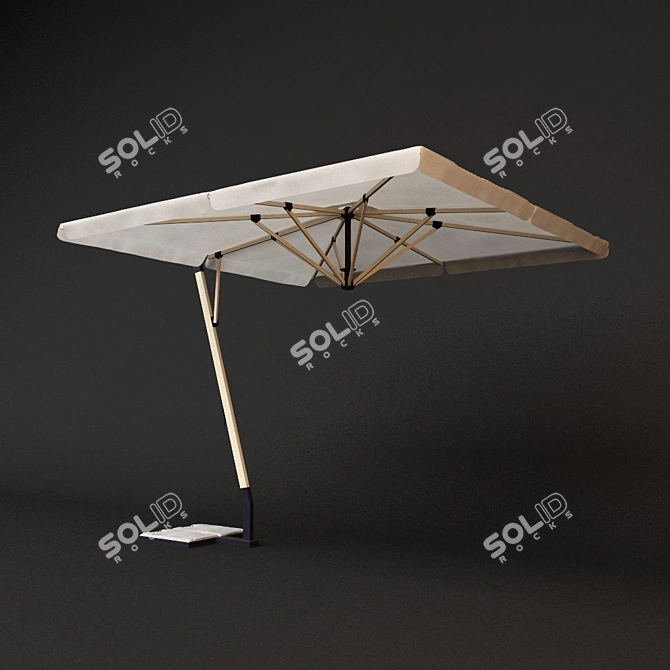 Relax in Style with Offset Patio Umbrella 3D model image 1