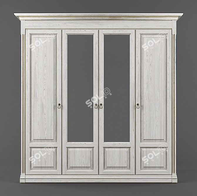 Classic Rosemary Wardrobe 3D model image 1