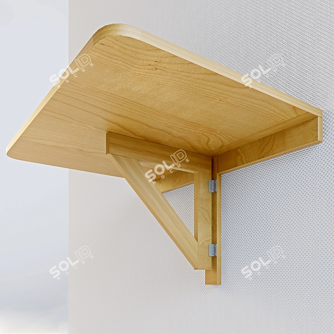 Compact Folding Wall-mounted Table 3D model image 1