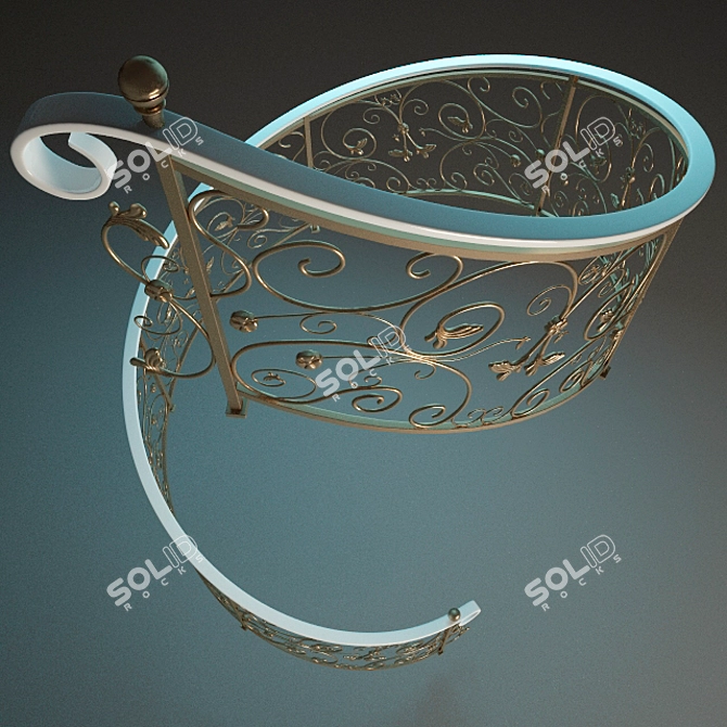 Spiral Staircase Handrails 3D model image 2