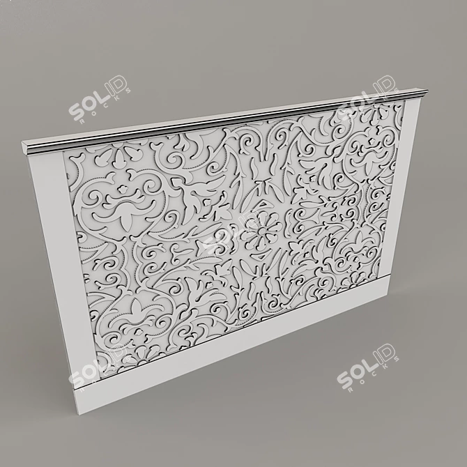 Halley 3D Panel: Textured Elegance 3D model image 3