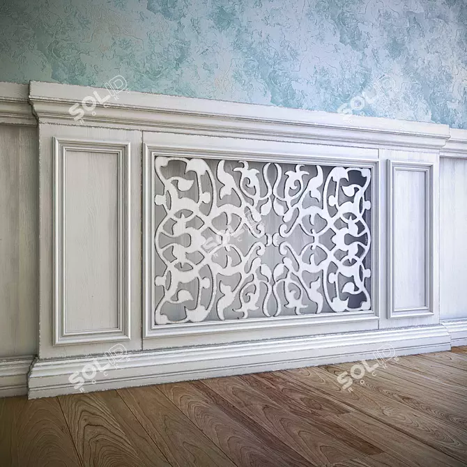 Classic Elegance Wall Panel 3D model image 1