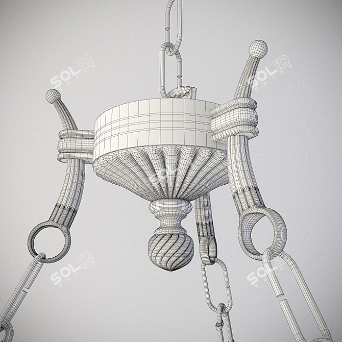 Elegant Reccagni Angelo Chandeliers 3D model image 3