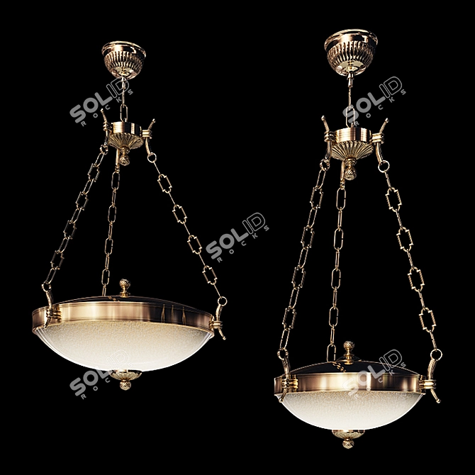 Elegant Reccagni Angelo Chandeliers 3D model image 4
