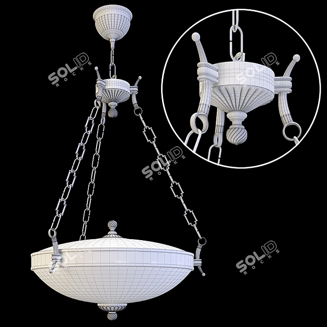 Elegant Reccagni Angelo Chandeliers 3D model image 6