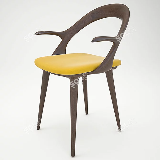 Porada Ester Armchair: Timeless Elegance 3D model image 1