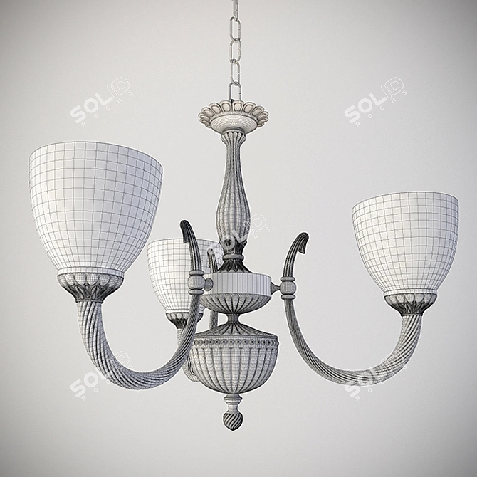 Reccagni Angelo Chandelier: Elegant Lighting Solution 3D model image 2