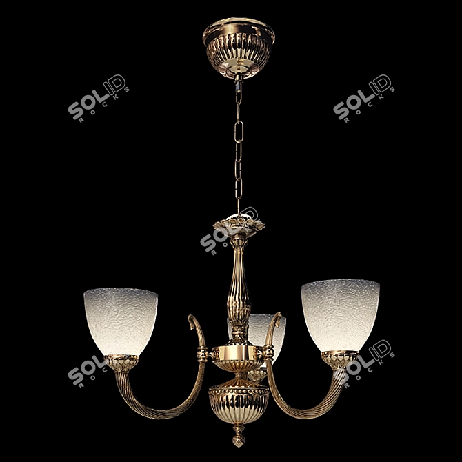 Reccagni Angelo Chandelier: Elegant Lighting Solution 3D model image 3