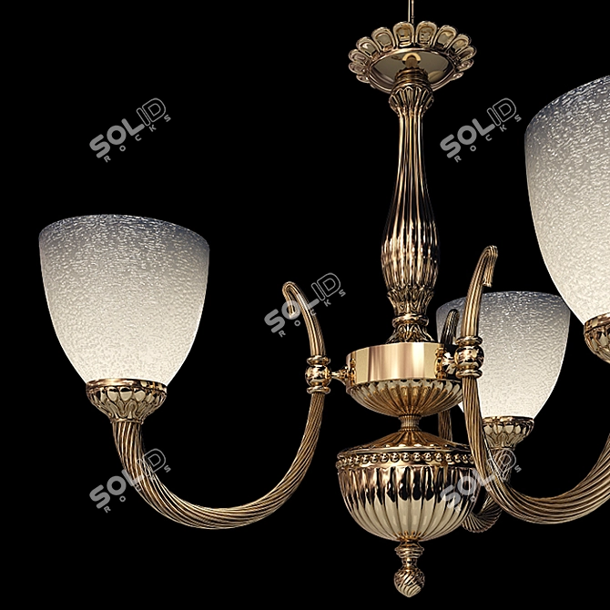 Reccagni Angelo Chandelier: Elegant Lighting Solution 3D model image 5