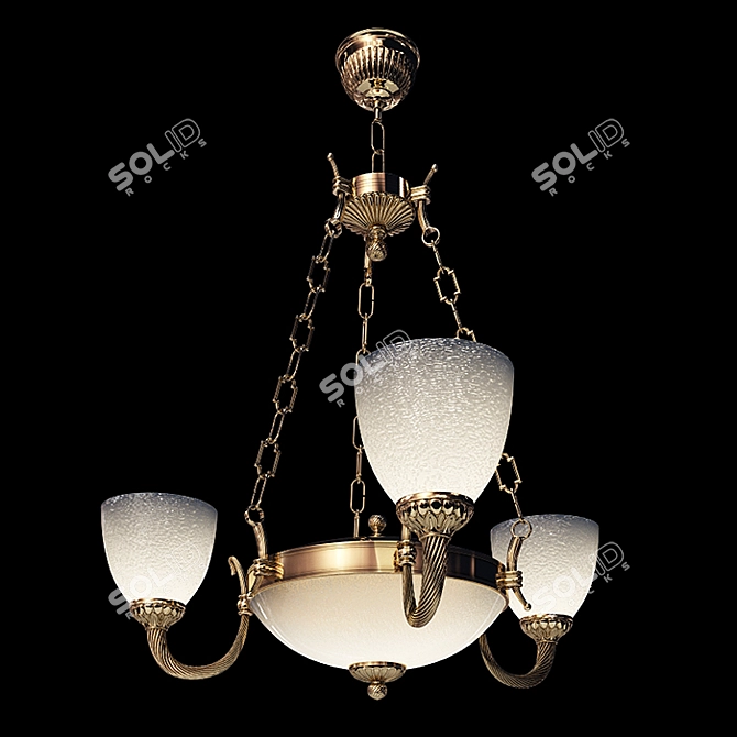 Elegant Reccagni Angelo Chandelier 3D model image 3