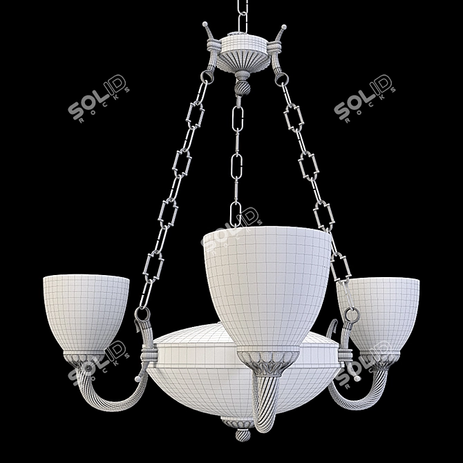 Elegant Reccagni Angelo Chandelier 3D model image 5