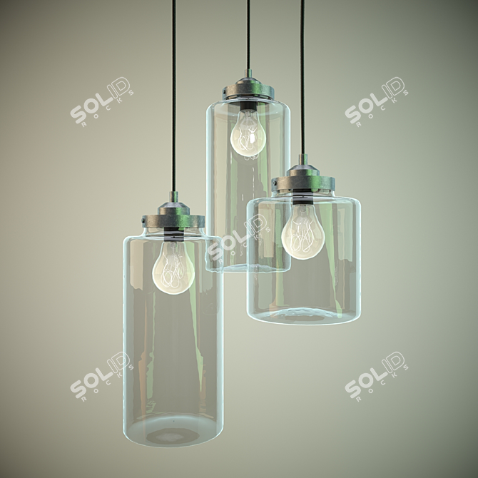 Artisanal 3D Chandelier: Photorealistic & Detailed 3D model image 2