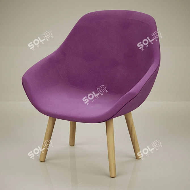 Modern Hay AAL92 Lounge Chair 3D model image 1