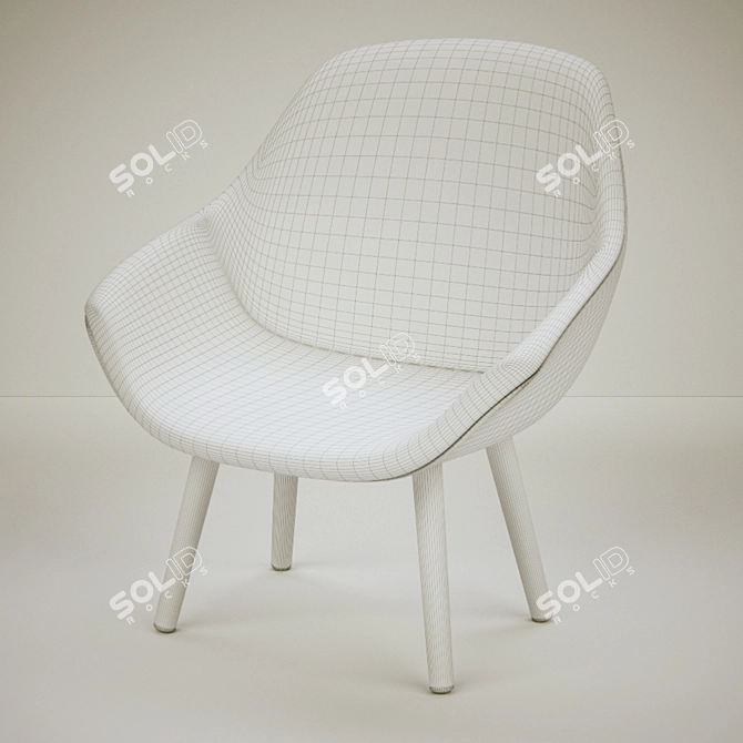 Modern Hay AAL92 Lounge Chair 3D model image 2