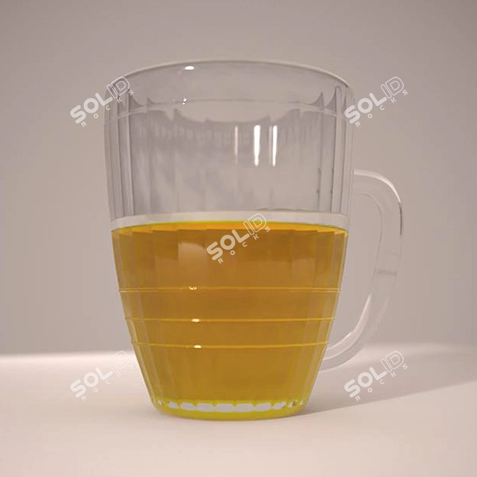 Soviet Beer Glass 3D model image 1